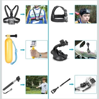 Cámara Deportiva 4K Wi-Fi + Accesorios
