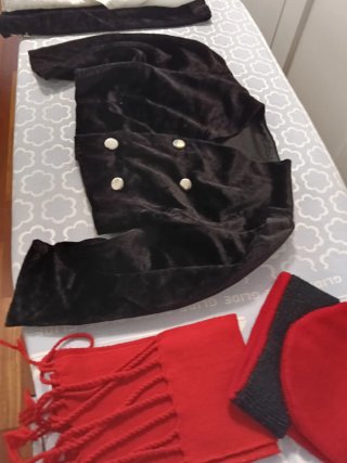 Traje Catalán Niño 4 Años Negro/Rojo