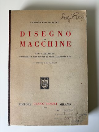 Libro disegno macchine vintage Hoepli