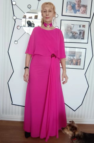 Vestido rosa de fiesta Carla Ruiz