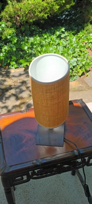 Lámpara auxiliar Kenia tela y madera