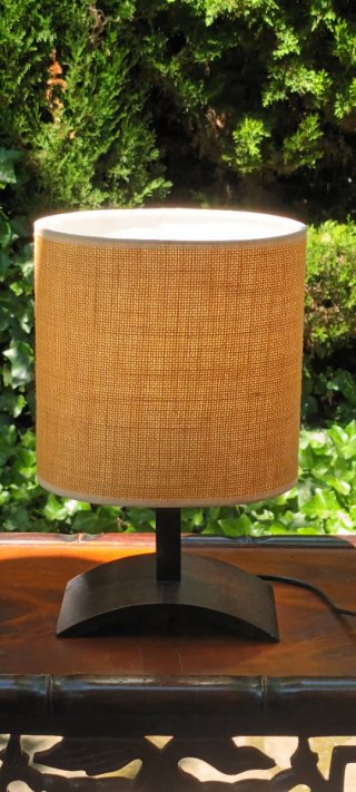 Lámpara auxiliar Kenia tela y madera