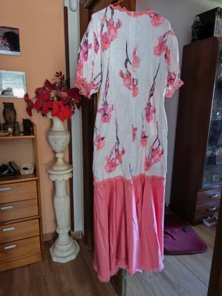 Traje de Chulapa blanco y rosa
