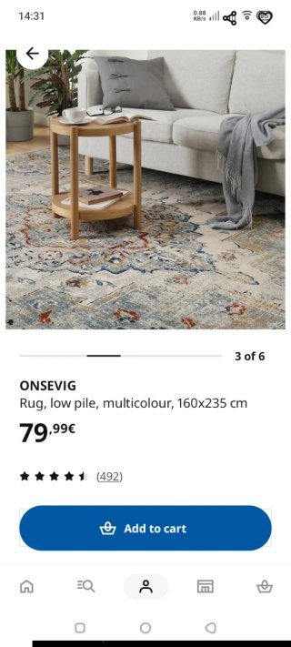 Alfombra multicolor 160x235 cm