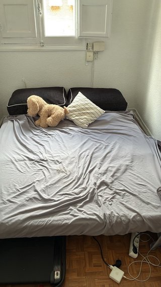 Sofá Cama Doble Tela Negra