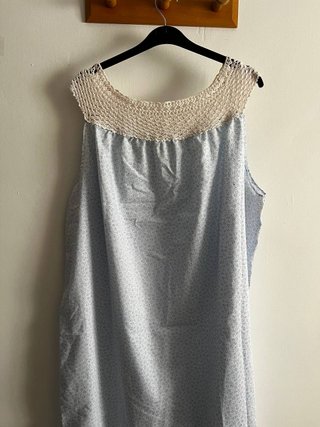 Camisón vintage XXL crochet floral