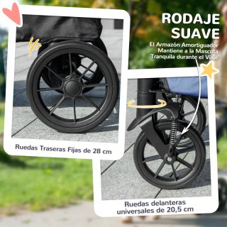 Cochecito Plegable para Mascotas 124x67x100 cm