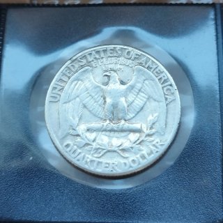 Quarter dollar plata 900 George Washington 1958