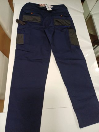 Pantalón de trabajo Adeepi azul y gris