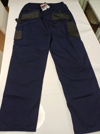 Pantalón de trabajo Adeepi azul y gris