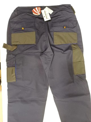 Pantalón de trabajo Adeepi azul y gris