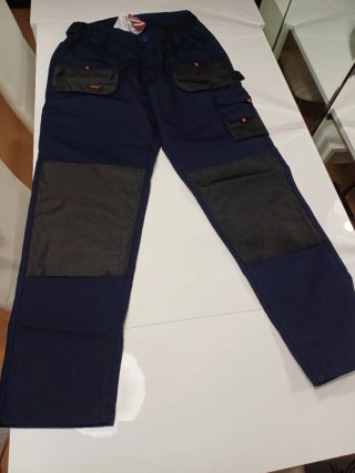 Pantalón de trabajo Adeepi azul y gris