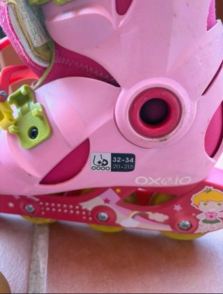 Patines Oxelo rosa y verde