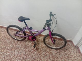 Bicicleta infantil niña morada