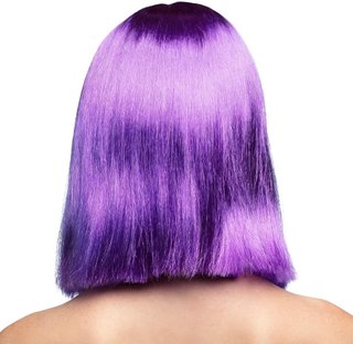 Peluca elástica color morado neón fiesta