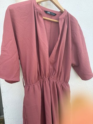 Mono Zara manga corta rosa talla M