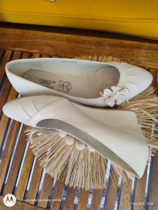 Zapatos de cuña blancos para mujer