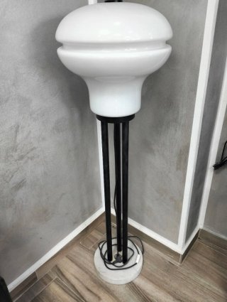 Lampada vintage anni 70design in vetro ferro marmo