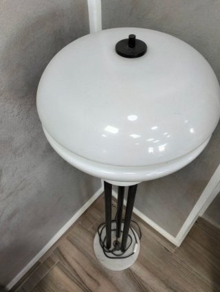 Lampada vintage anni 70design in vetro ferro marmo