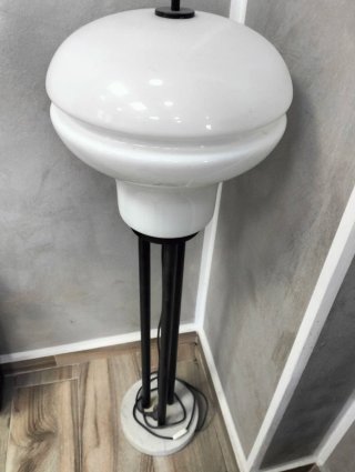 Lampada vintage anni 70design in vetro ferro marmo