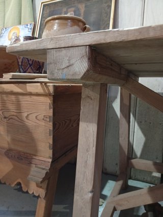 Mesa rústica madera Siglo XIX