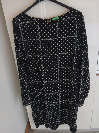 Vestito manica lunga Benetton pois