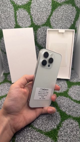 iPhone 15 Pro 128GB Silver - Batteria 100%
