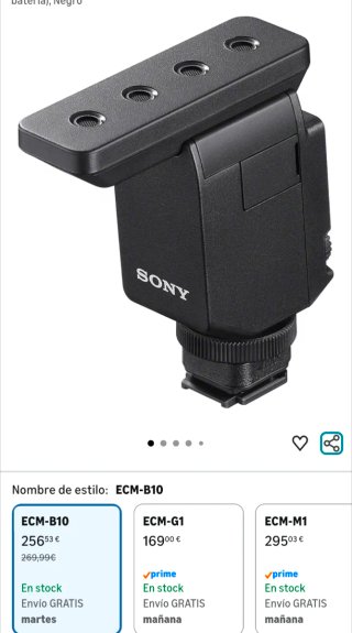 Micrófono Sony ECM-B10