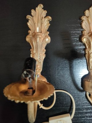 Lámparas de pared doradas vintage