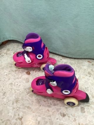 Patines ajustables rosas y morados