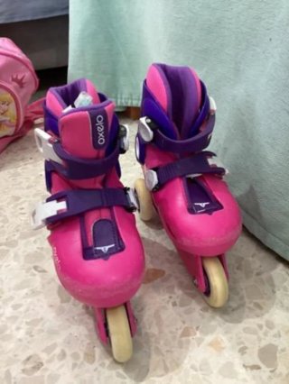 Patines ajustables rosas y morados