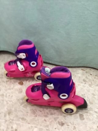 Patines ajustables rosas y morados