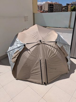 Sombrilla Refugio HOME CALL tienda, parasol playa