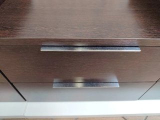 Mueble TV salón  wenge-blanco