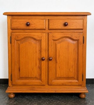 Conjunto de muebles de madera maciza estilo rústic