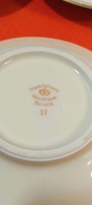 6 Tazze da Tè Piattino Johann Sellmann Germania