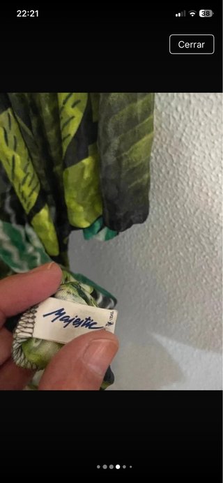 Kaftán verde estampado floral