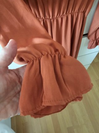 Vestido largo caldera con encaje