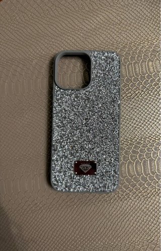 Cover iPhone 16 Pro Max Glitter Argento
