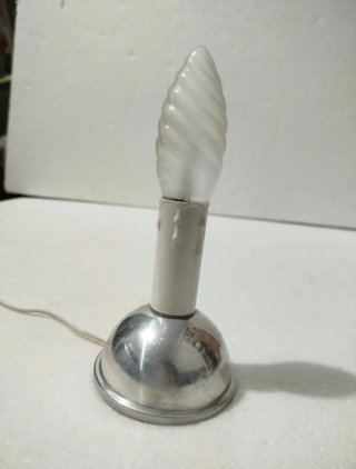 Lampada vintage candela vetro metallo