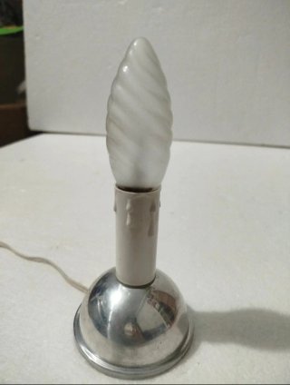 Lampada vintage candela vetro metallo