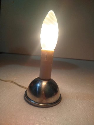 Lampada vintage candela vetro metallo