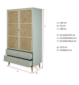 Armario Rattan y Madera Maisons du Monde