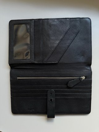 Monedero/Portadocumentos Piel Negro