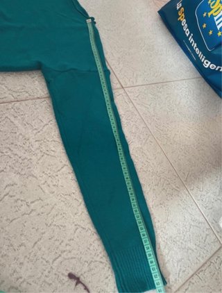 Maglione Donna Taglia Unica verde azzurro Cropped