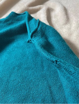 Maglione Donna Taglia Unica verde azzurro Cropped