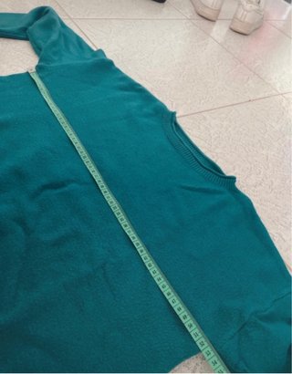 Maglione Donna Taglia Unica verde azzurro Cropped