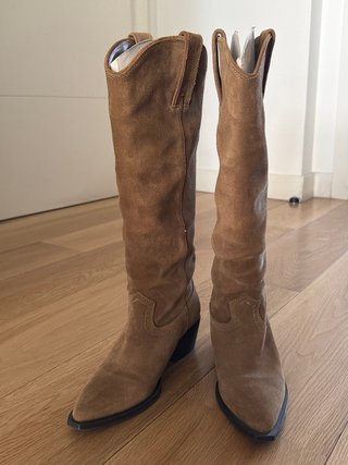Botas cowboy altas ante marrón