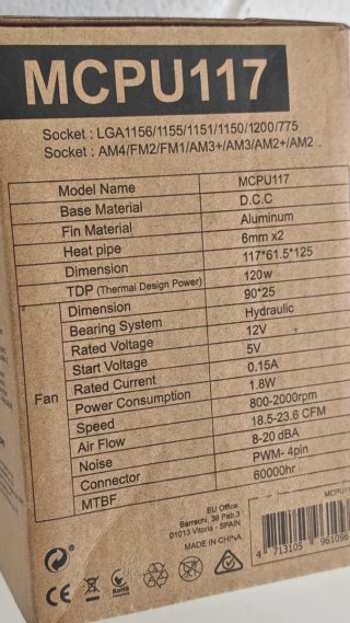 Mars Gaming MCPU117 Ventilador CPU