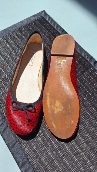 Bailarinas de piel Bimba y Lola Rojo/Negro